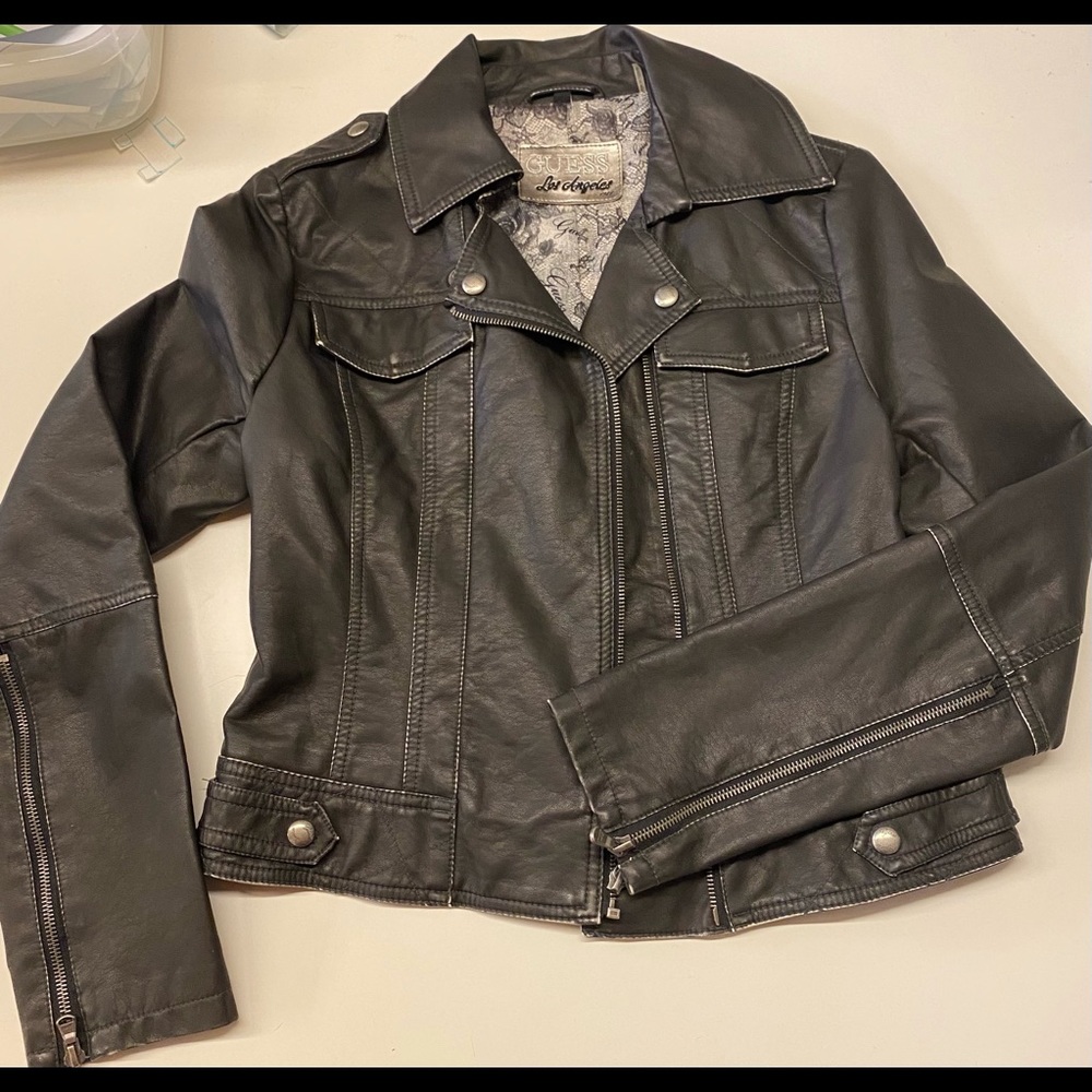 Guess ladies leather jacket